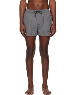 BOSS Outline Logo Print Swim Shorts - Multicolour