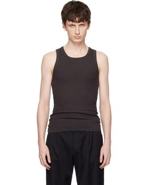 Seventh Base Rib Tank Top - Black