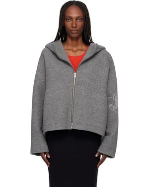 Jil Sander グレー Double Splittable ウォッシュ フェルト ジャケット