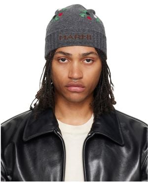Marni Wool & Cashmere Flower Beanie - Black