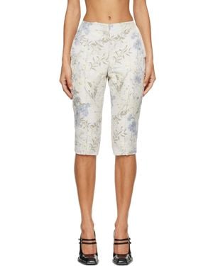 McQueen Floral Capri Pants - White