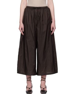 Amomento Nylon Shirring Lounge Pants - Black