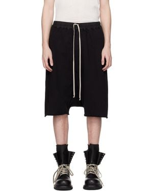 Rick Owens Temple Drawstring Pods Shorts - Black