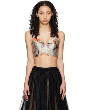 Erdem グレー テクスチャード トップス - ブラック