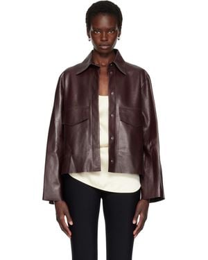 Nour Hammour Darcy Leather Jacket - Brown