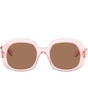 Loewe Mini Anagram Steps Square Sunglasses - Brown