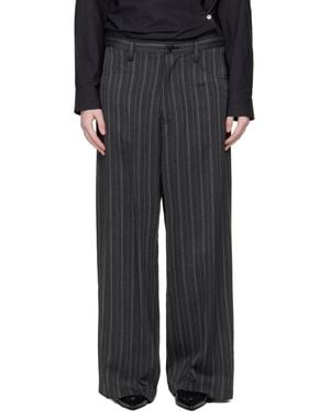 Y's Yohji Yamamoto Long Straight Trousers - Black