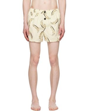 Jacquemus イエロー La Croisière 'The Puntini' スイムショーツ - ナチュラル