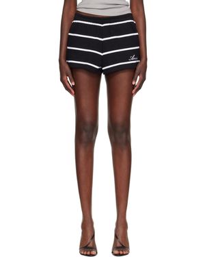 Amiri Script Stripe Sweat Shorts - Black