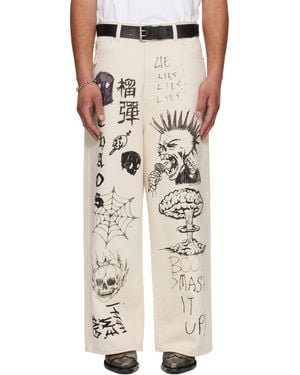 Lu'u Dan Off- Collar Jeans - Natural