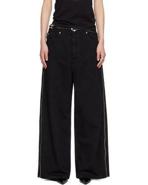 Lu'u Dan Side Zip Jeans - Black