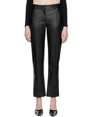 Esse Studios Classico Faux-Leather Trousers - Black
