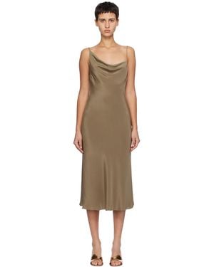 SILK LAUNDRY Khaki Carrie Midi Dress - Black