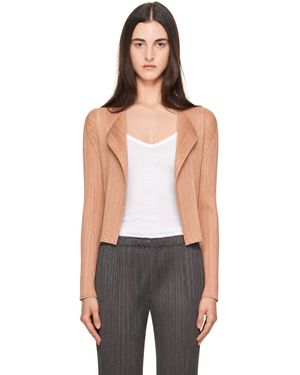 Pleats Please Issey Miyake Monthly Colours June Cardigan - Grey