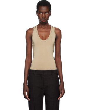 Ferragamo Khaki Knitted Bodysuit - Black