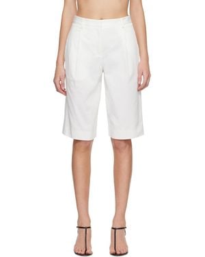 Matteau Long Chino Shorts - White