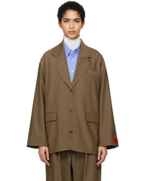 Cordera Tailoring Stitch Blazer - Brown