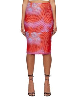 Miaou Red Verona Midi Skirt