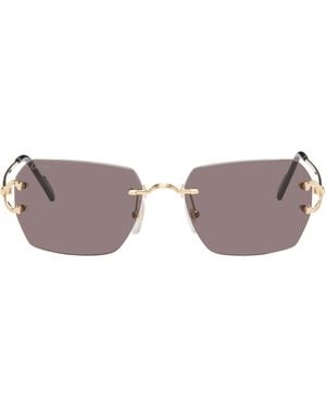 Cartier Classic C Motif Sunglasses - Brown
