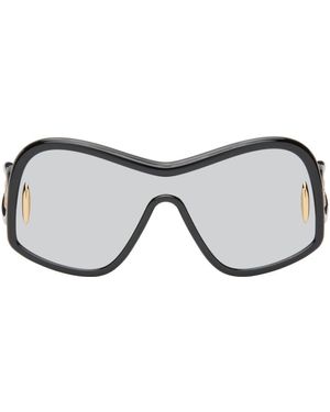 Loewe Anagram Shield Sunglasses - Black