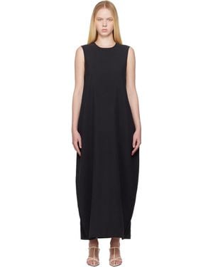 Rohe ブラック Hammered Silk Shaped マキシワンピース