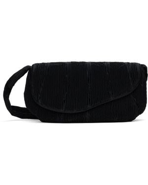 Collina Strada Pleated Caterpillar Messenger Bag - Black