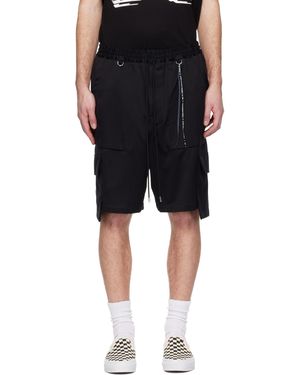 MASTERMIND WORLD Short Cargo Noir À Logo