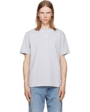 Givenchy Contour Seam Contrasted Stitch T-Shirt - Grey