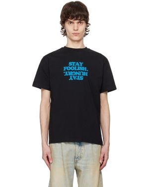 Coperni ブラック Stay Foolish プリント ボクシー Tシャツ