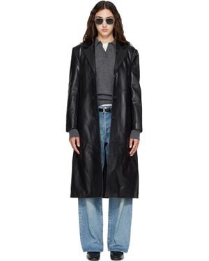 Arma Aisa Leather Coat - Black
