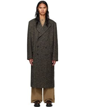 Hope Herringbone Wool-Blend Tweed Coat - Black