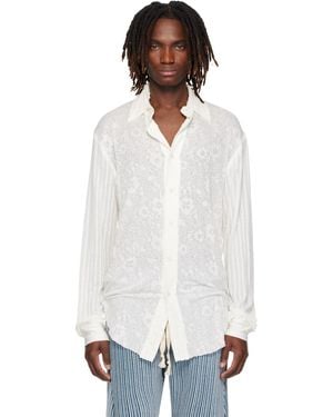 Edward Cuming Off- Kitchen Curtain Shirt - White