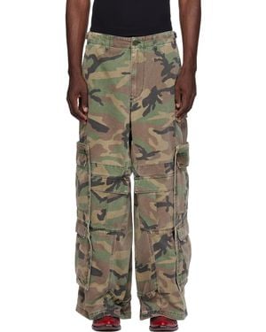 Vetements Khaki Merged Cargo Pants - Green