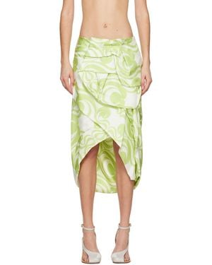 Dries Van Noten Ssense限定 ーン ミディアムスカート - イエロー