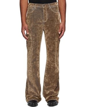 Amiri Velvet Flare Jeans - Brown
