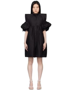 Pushbutton Square Minidress - Black
