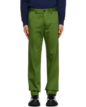 Ami Paris Green Straight-fit Trousers