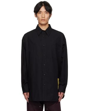 MM6 by Maison Martin Margiela ブラック ポプリン シャツ