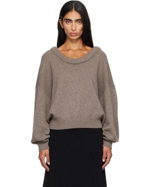 Lisa Yang Taupe Doria Sweater - Brown