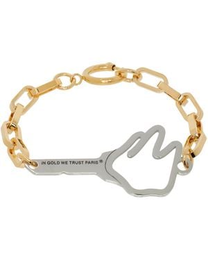 In Gold We Trust Empty Key Bracelet - White