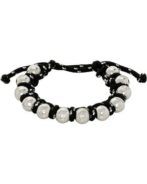 balenciaga シルバー＆ブラック Malibu Ball ブレスレット