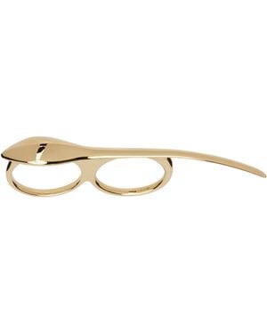 Givenchy Maple Seed Double Fingers Ring - Black