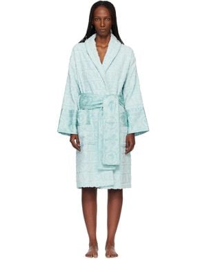 Versace 'I Heart Baroque' Bathrobe - Blue