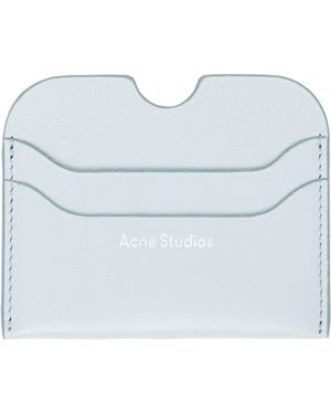 Acne Studios Leather Card Holder - Blue