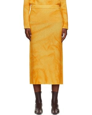 Gabriela Hearst Dorcas Midi Skirt - Yellow