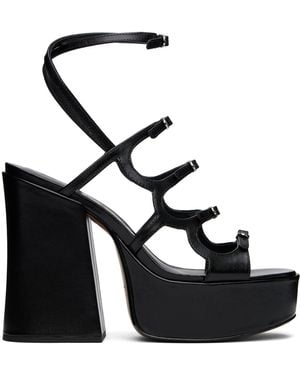 Marc Jacobs 'The Kiki' Platform Heeled Sandals - Black