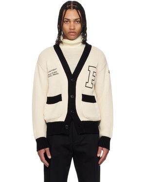 Moncler Genius Moncler X Frgmt Hiroshi Fujiwara Off- Embroidered Cotton Cardigan - Black