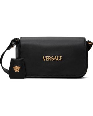 Versace ブラック ミニ Tag ショルダーバッグ