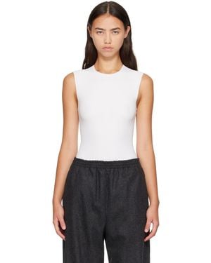 Jil Sander Ribbed Bodysuit - White
