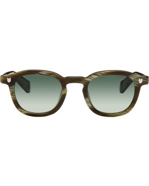 Maison Kitsuné Khaki A. Society Edition Camille Sunglasses - Black